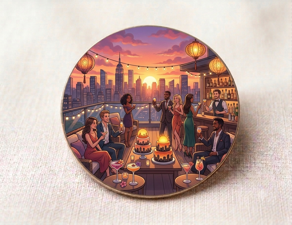 Rooftop Party — Skyline & Sundowner